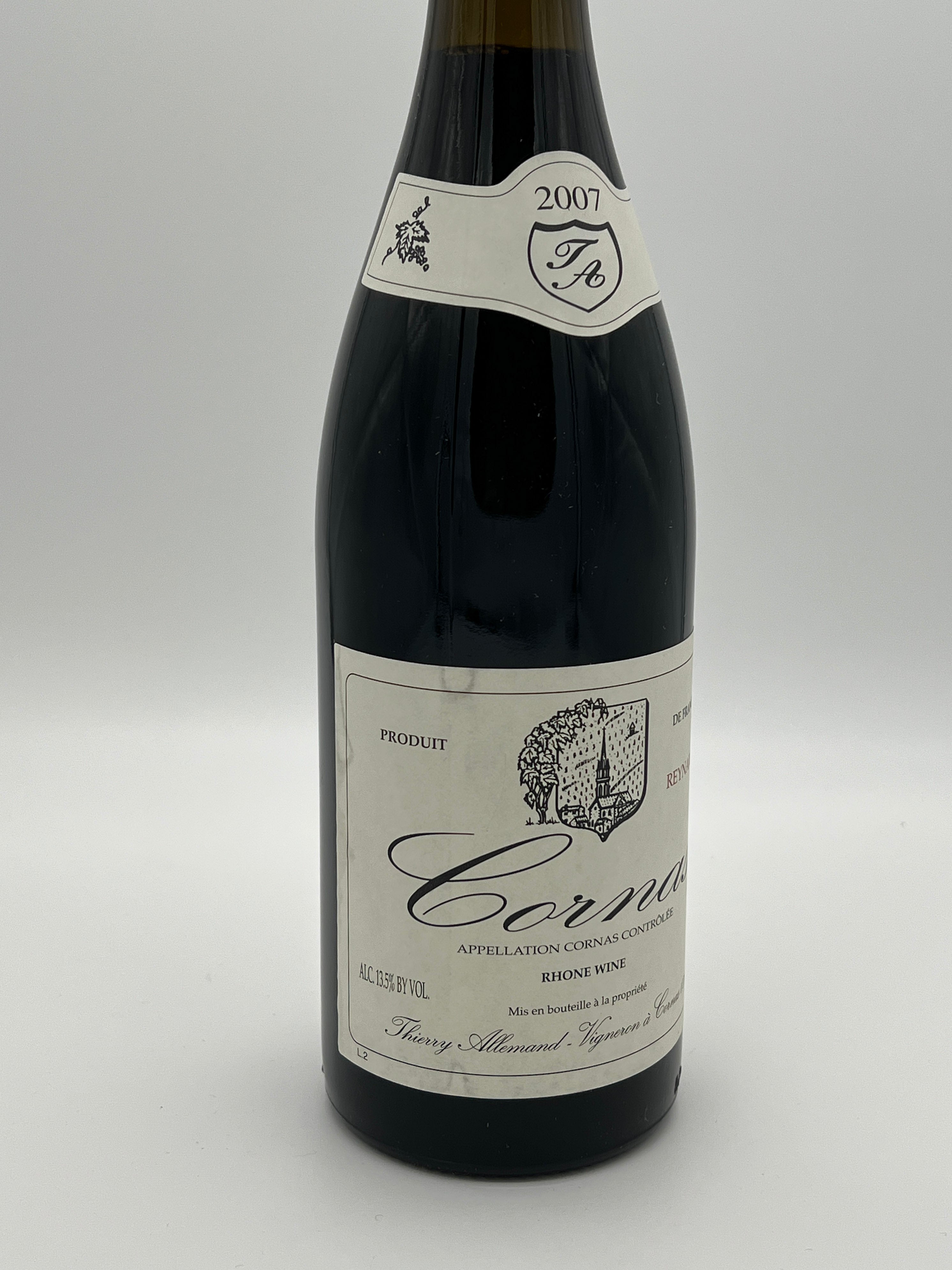 2007 Thierry Allemand Cornas Reynard Stain Left
