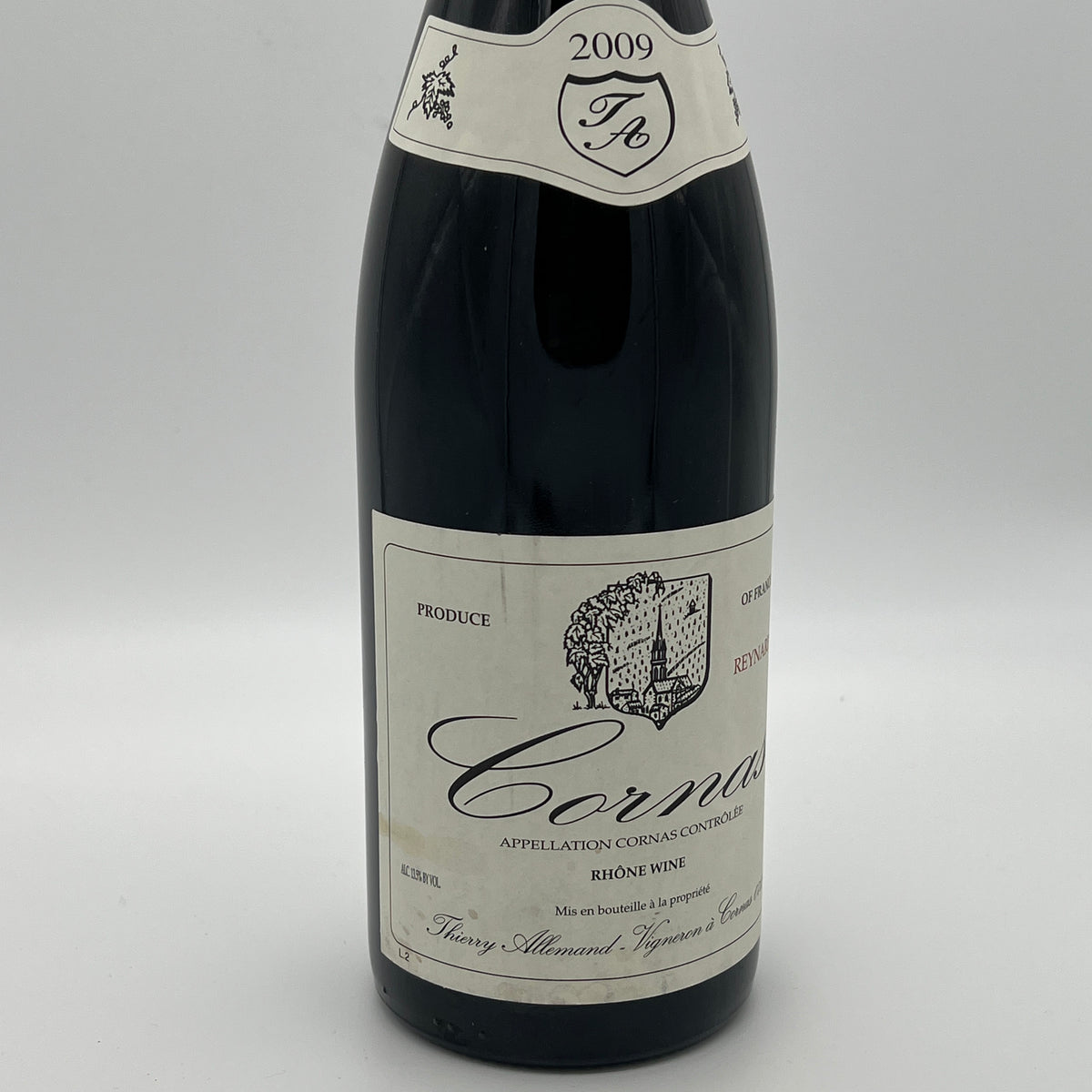 2009 Thierry Allemand Cornas Reynard, Rhone, France (Stained Label)