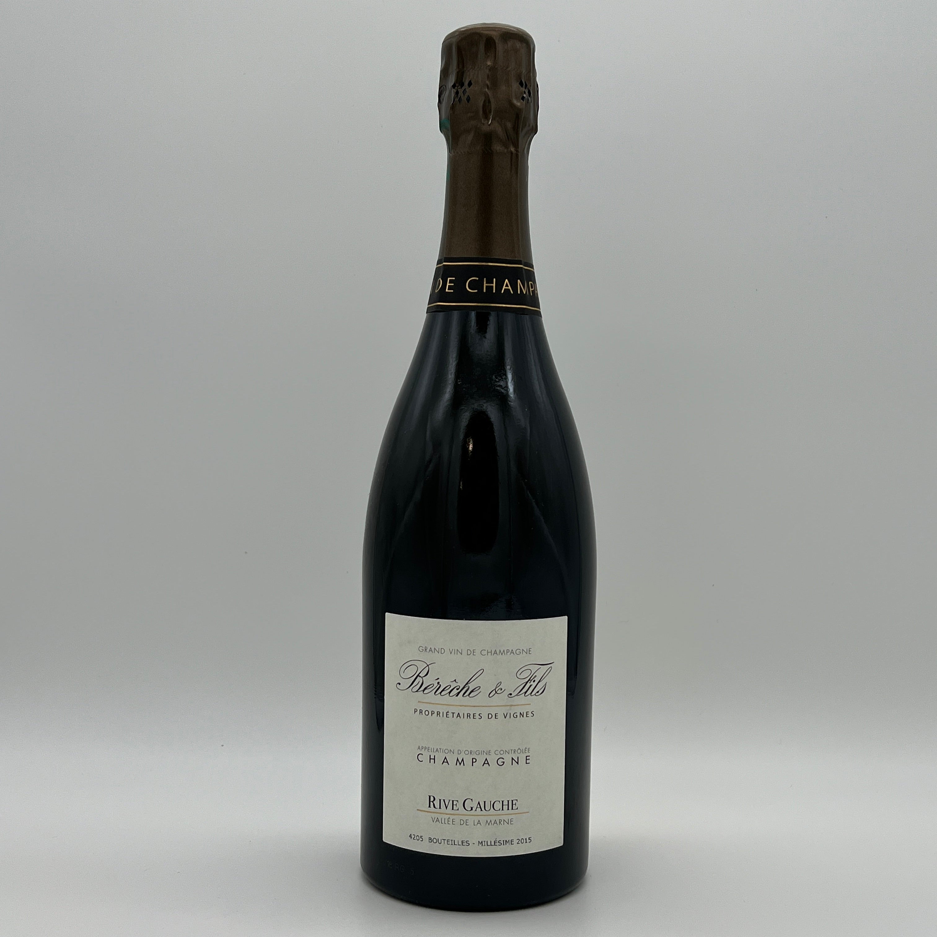 2015 Bereche et Fils "Vallee de la Marne-Rive Gauche" (Meunier) Extra Brut, Champagne, France (L:2015 Dis. 11/2018 Dos. 3g/l)