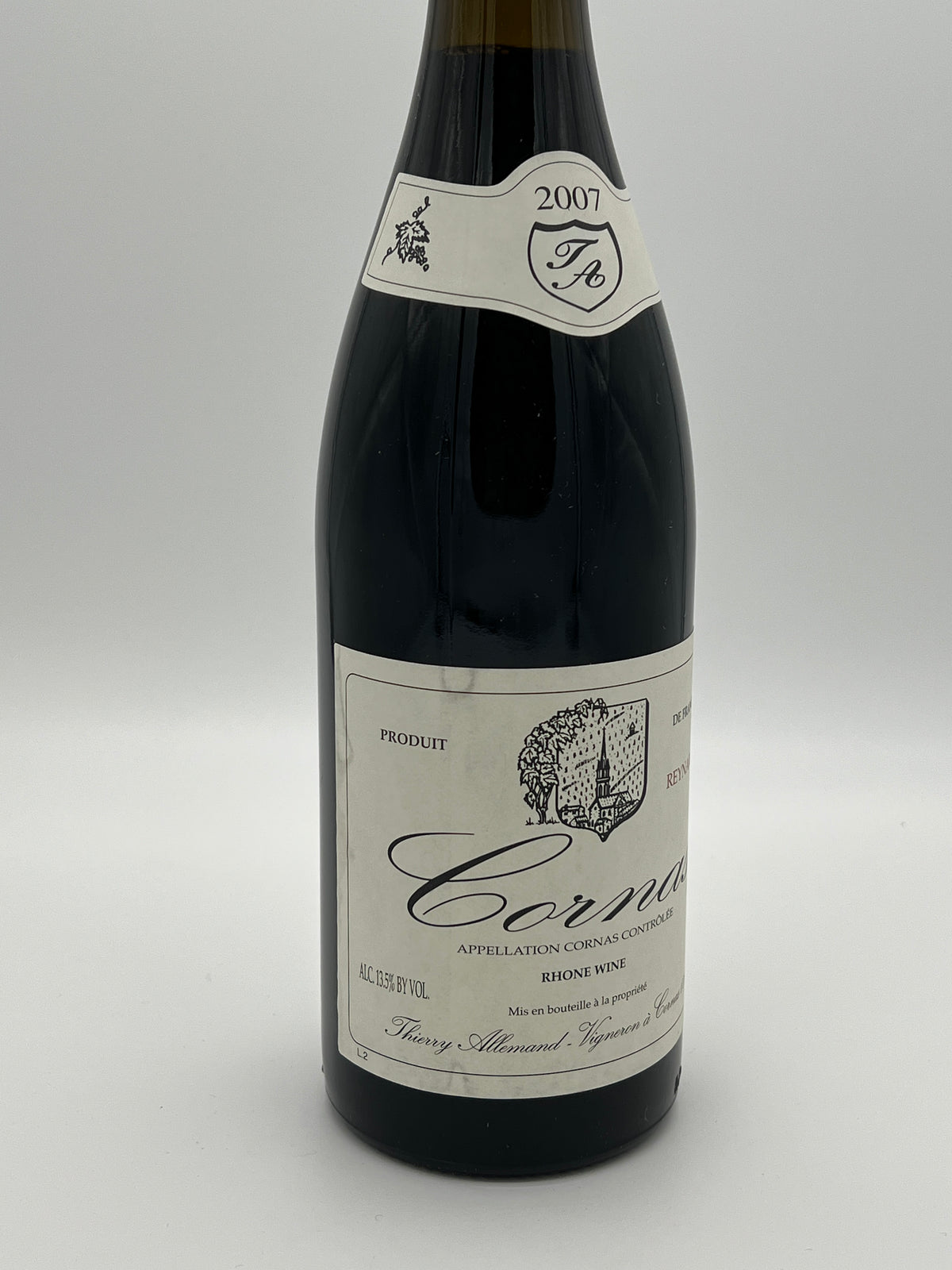 2007 Thierry Allemand Cornas Reynard Stain Left