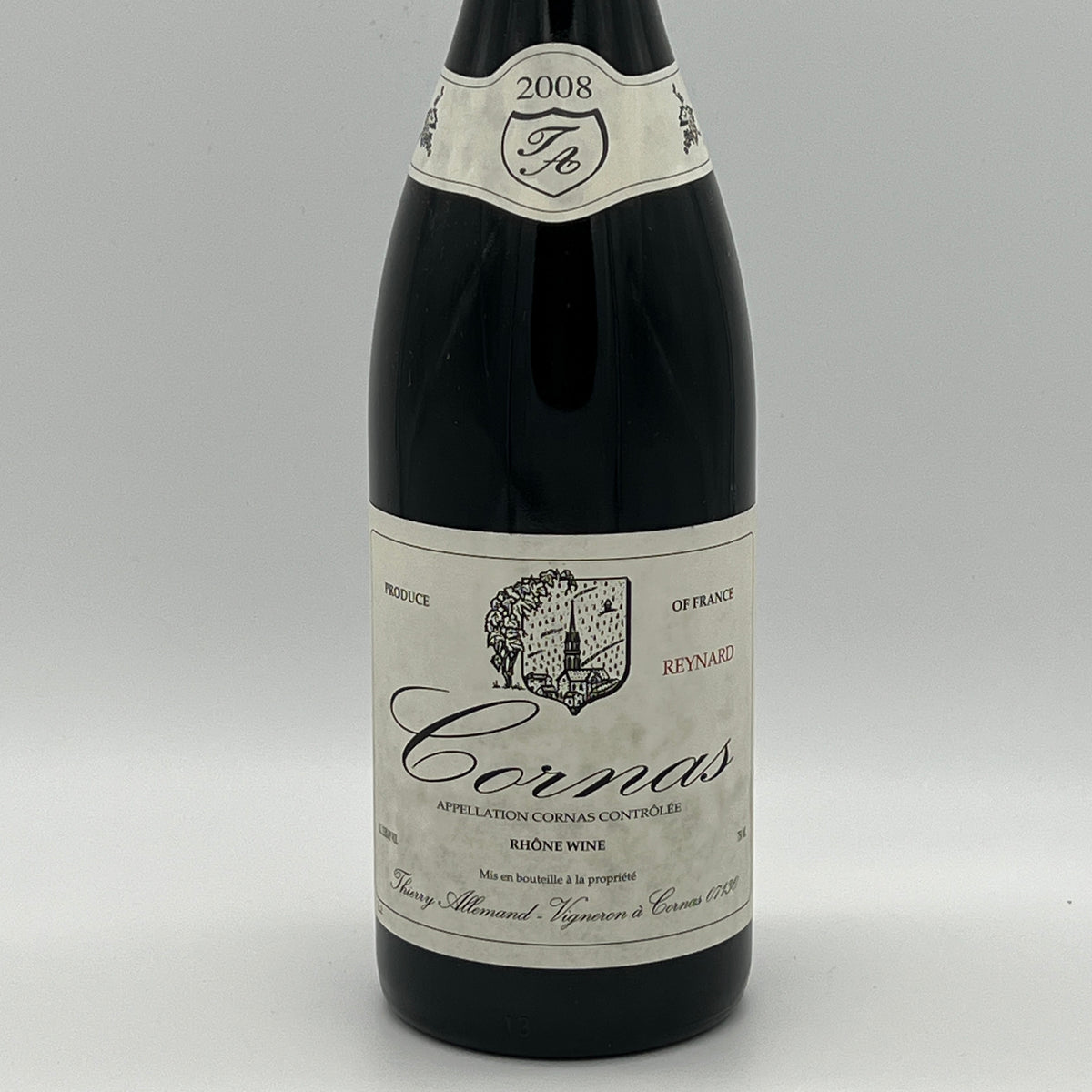 2008 Thierry Allemand Cornas Reynard, Rhone, France (Stained Label)