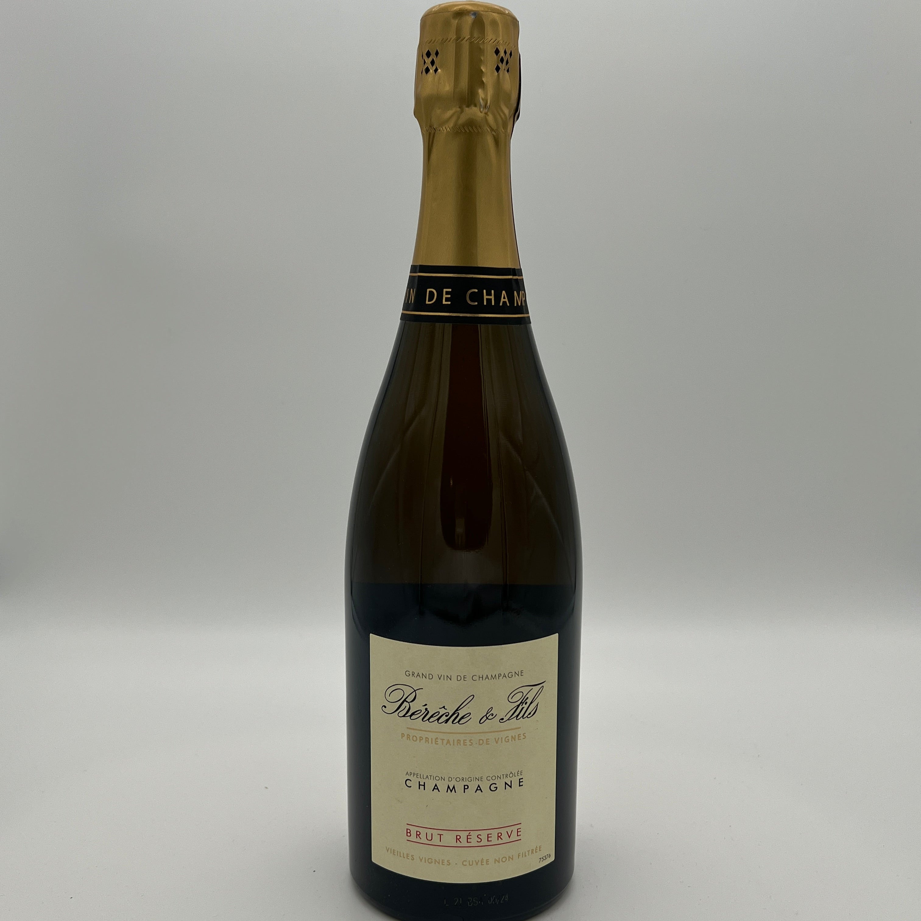 Bereche et Fils Brut Reserve, Champagne, France NV  (L:22BSA Dis. 12/2024 Dos. 6g/l)