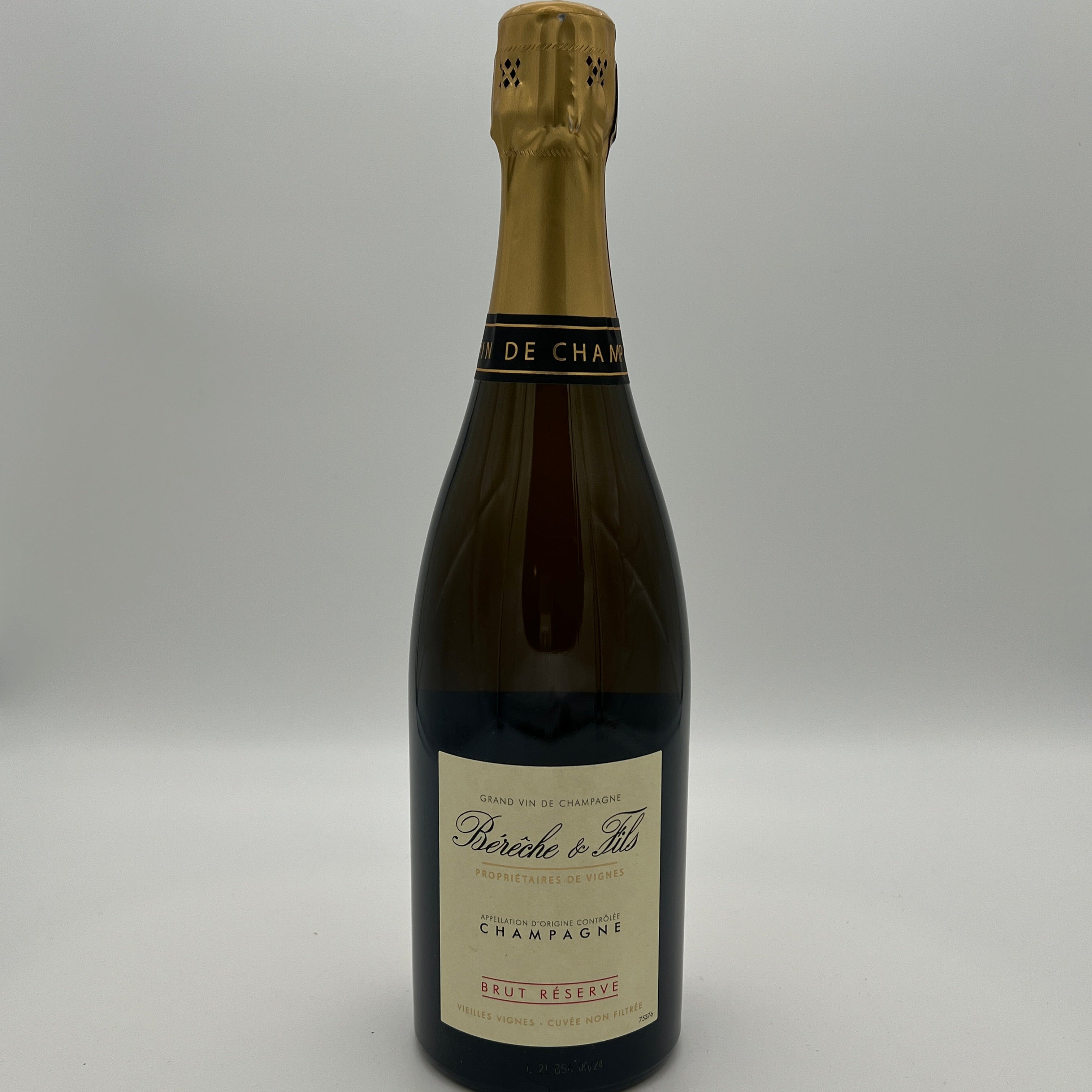 2021 Bereche et Fils Brut Reserve, Champagne, France NV  (L:21 Dis. 6/2024 Dos. 6g/l)